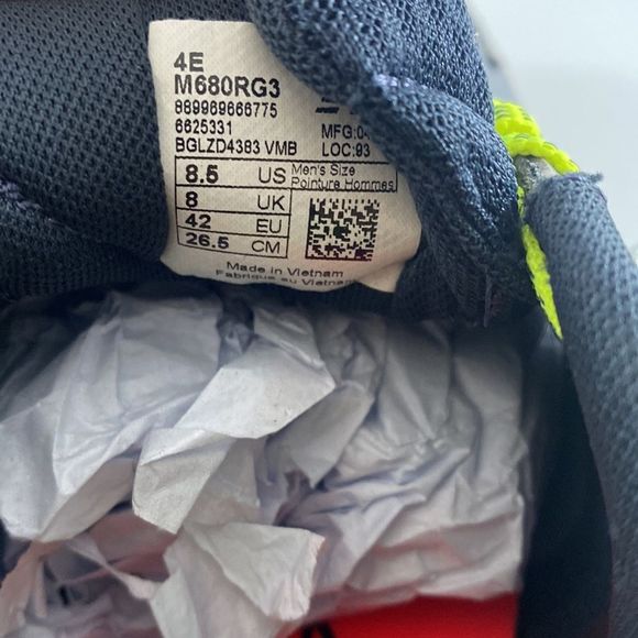 New Balance Blue and Yellow Athletic Shoes - Picture 7 of 7